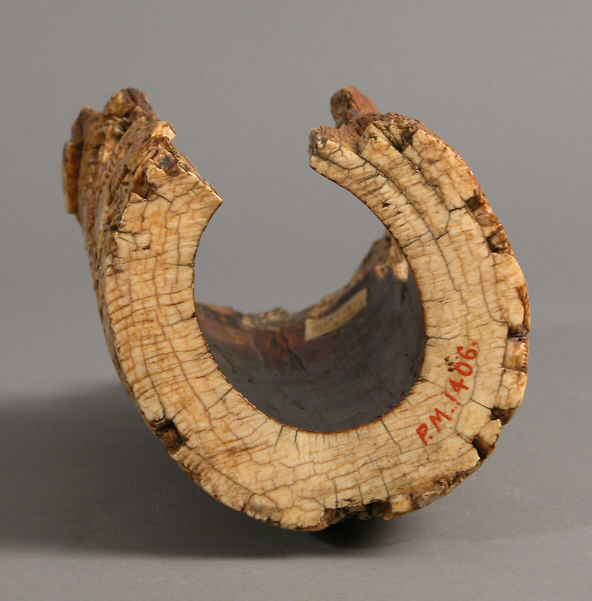 Fragment of an Oliphant, Ivory; carved