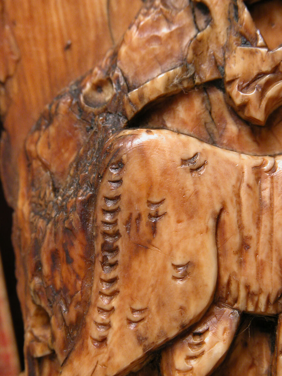 Fragment of an Oliphant, Ivory; carved