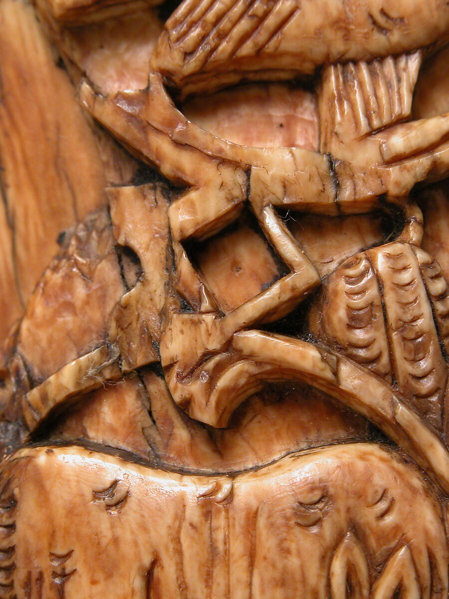 Fragment of an Oliphant, Ivory; carved