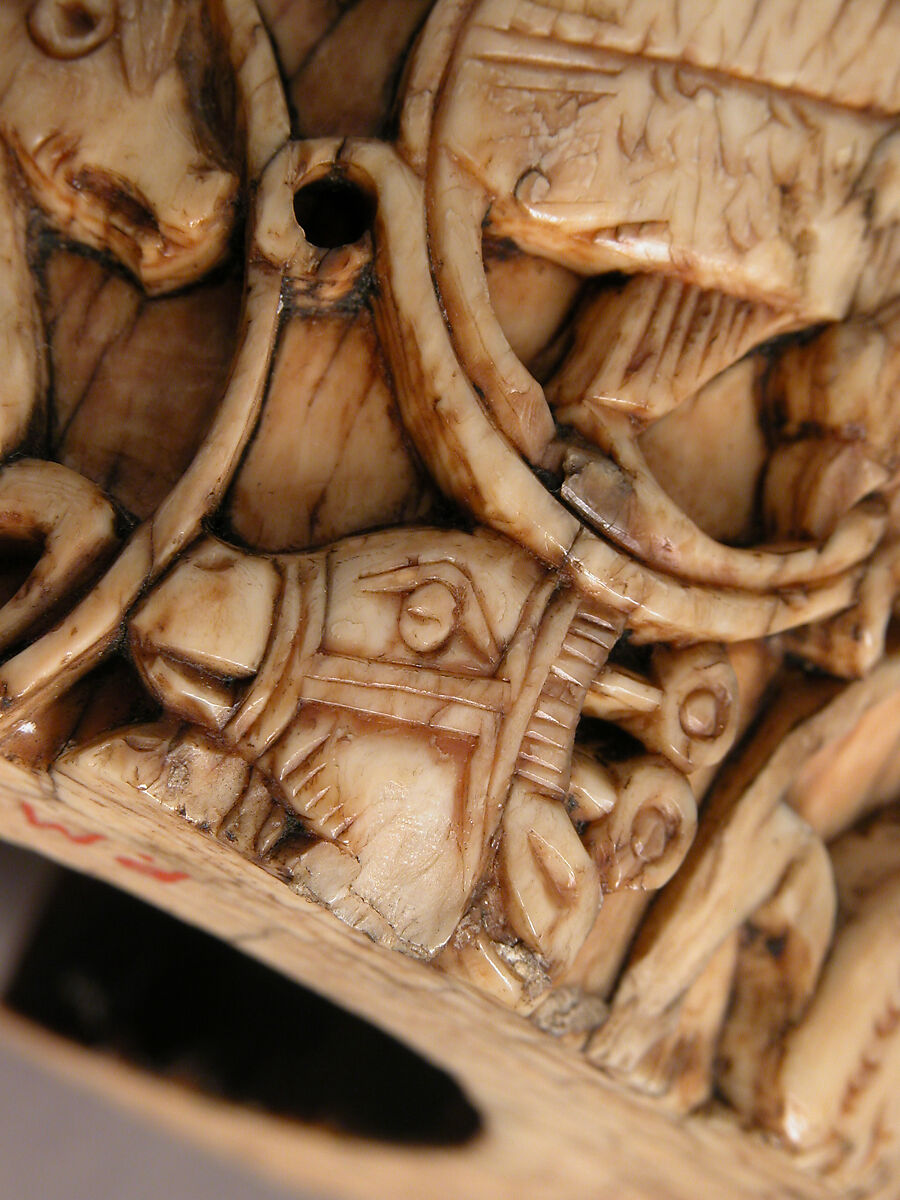 Fragment of an Oliphant, Ivory; carved