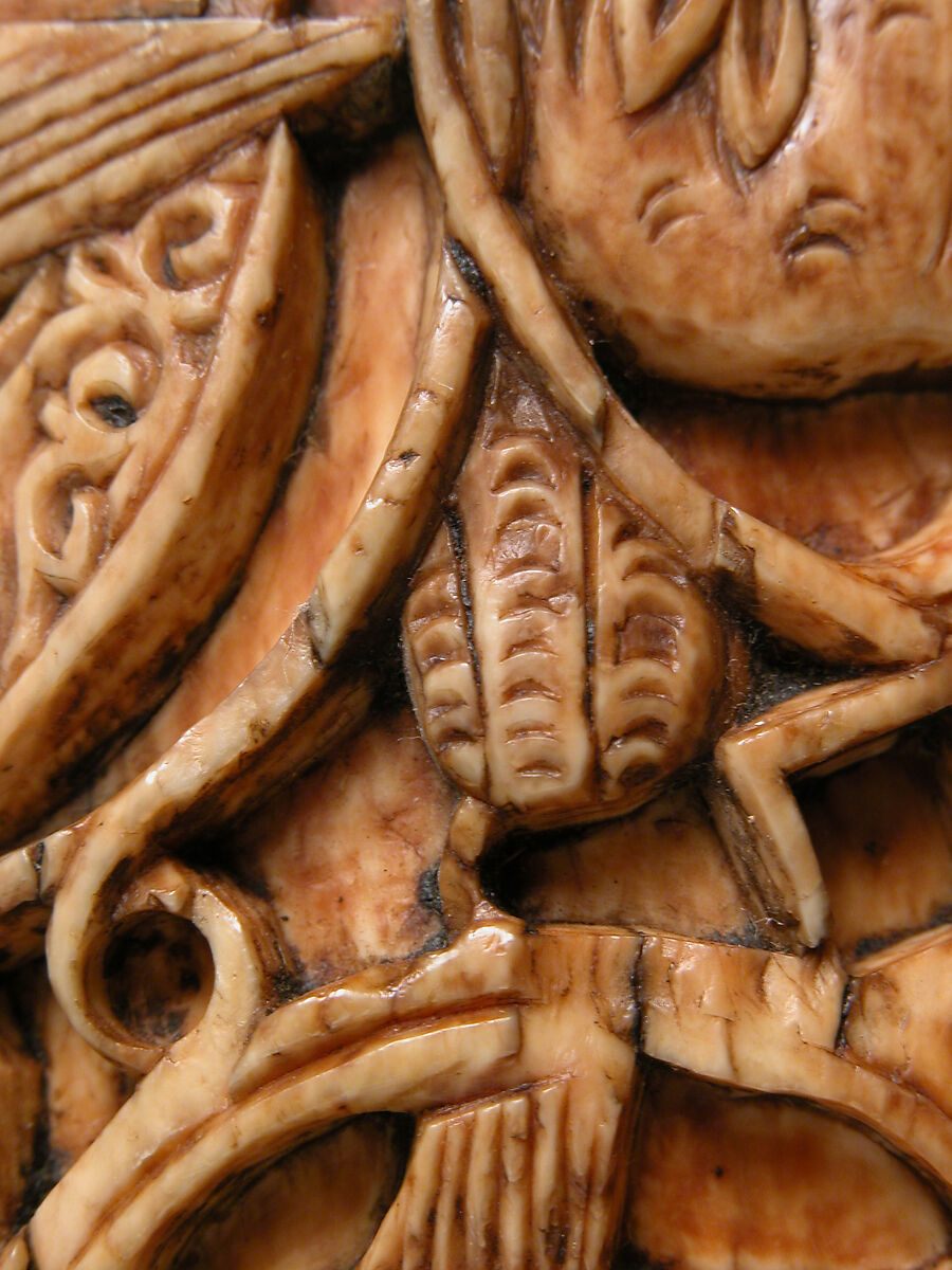Fragment of an Oliphant, Ivory; carved