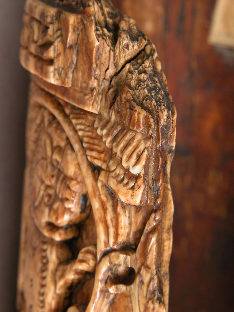 Fragment of an Oliphant, Ivory; carved