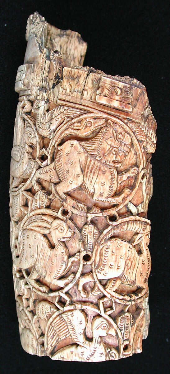 Fragment of an Oliphant, Ivory; carved
