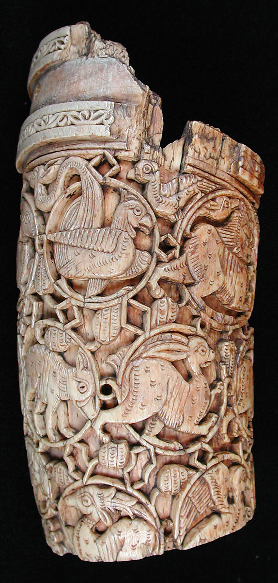 Fragment of an Oliphant, Ivory; carved