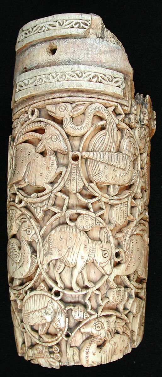 Fragment of an Oliphant, Ivory; carved