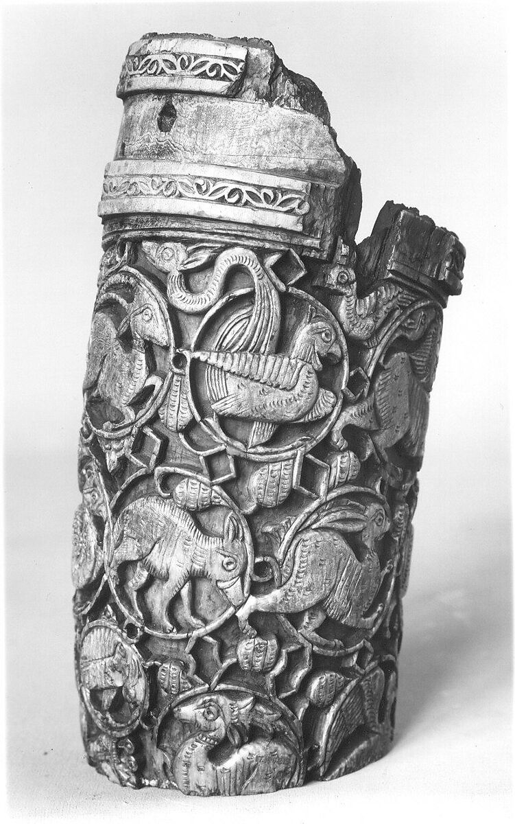 Fragment of an Oliphant, Ivory; carved