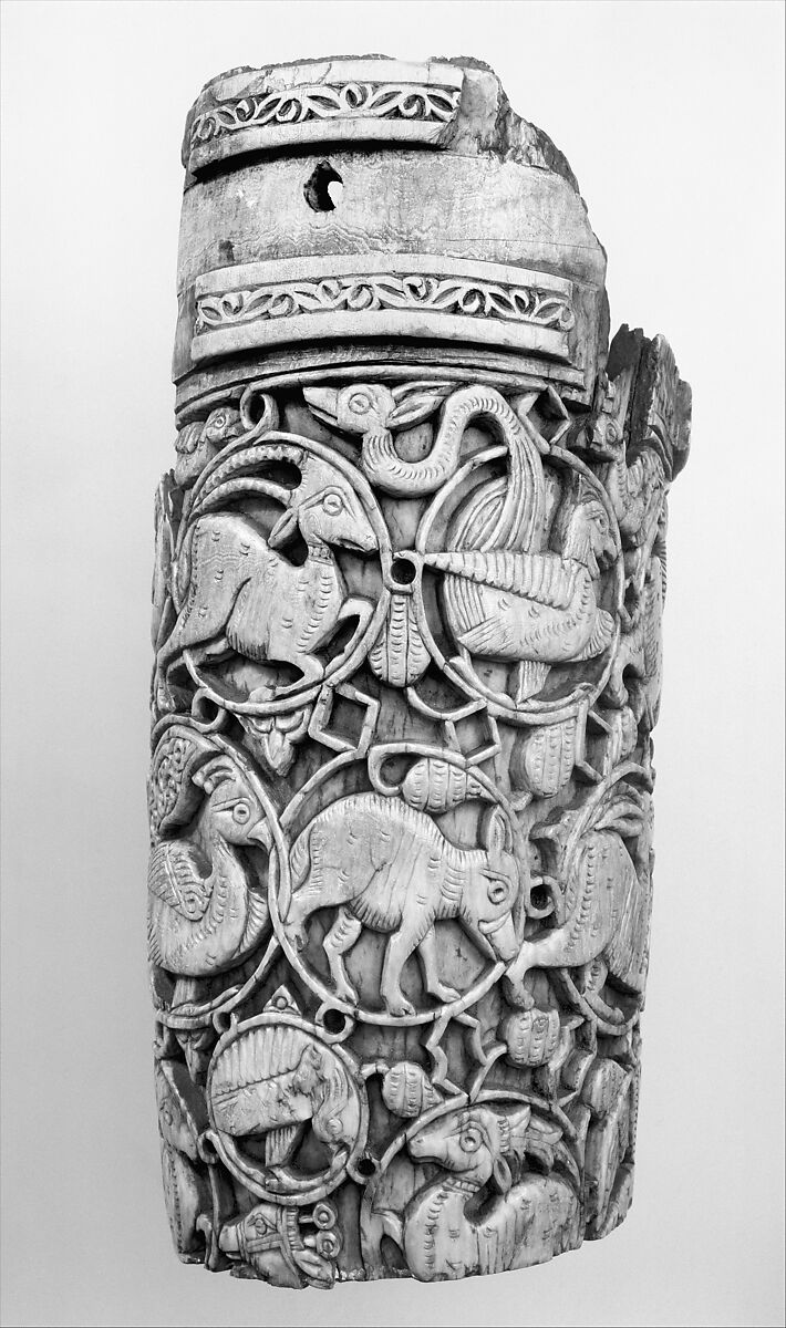 Fragment of an Oliphant, Ivory; carved