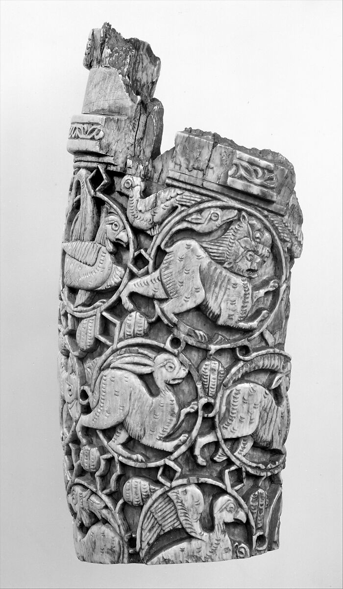 Fragment of an Oliphant, Ivory; carved