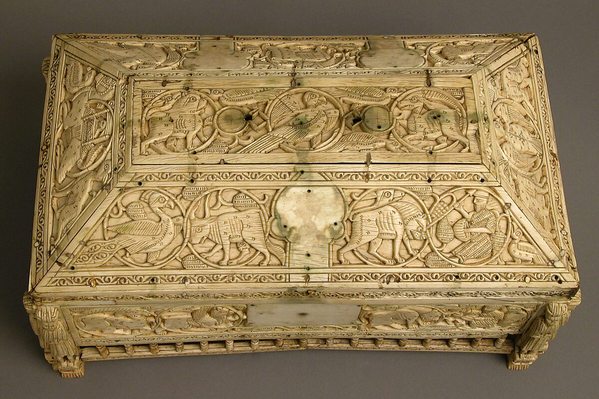 Morgan Casket, Ivory; carved