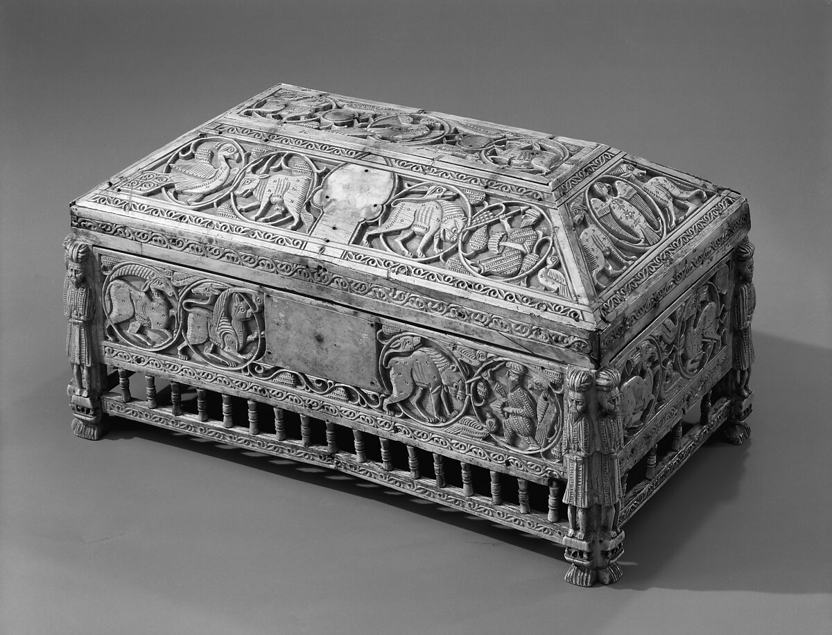 Morgan Casket, Ivory; carved
