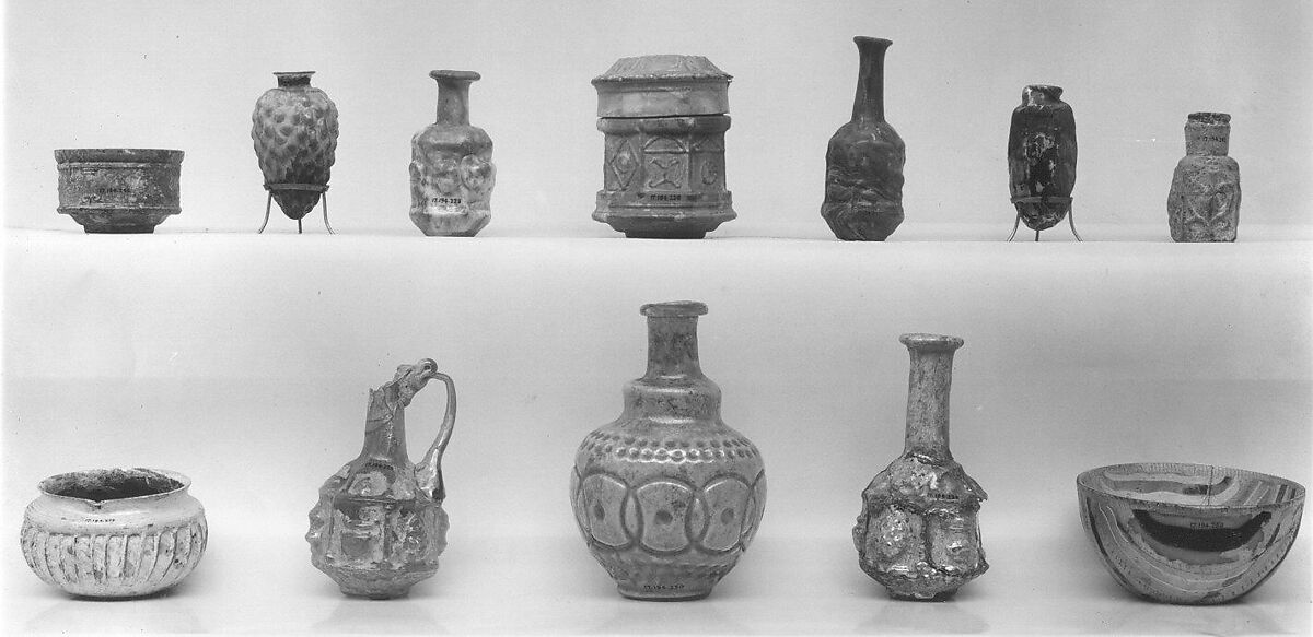 Bottle, Glass; mold blown