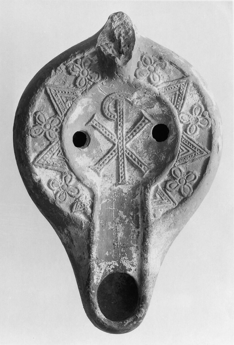 Lamp, Earthenware; molded