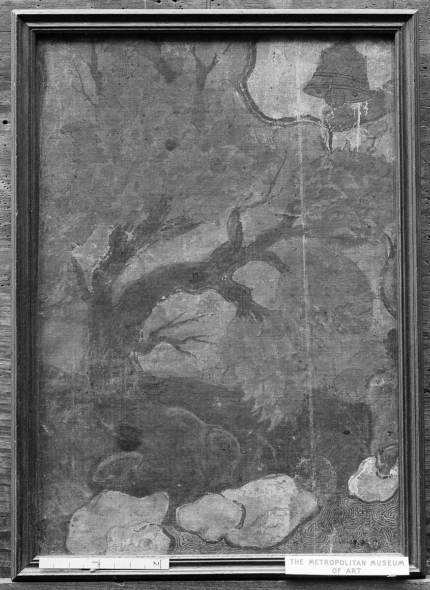 Tree on a River Bank, Painted on cotton