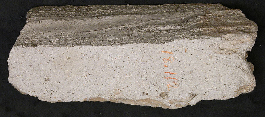 Fragment of a Frieze with Addorsed Birds, Gypsum plaster; molded, traces of painting