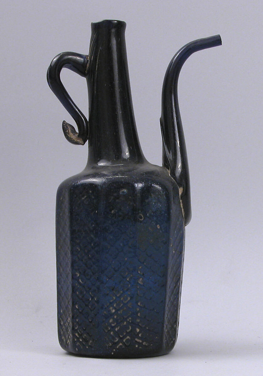 Ewer, Glass; mold blown 