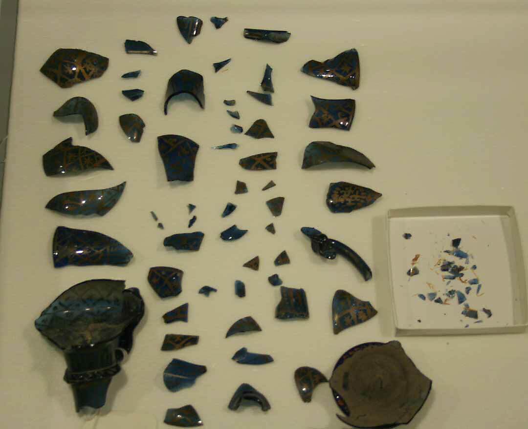 Ewer, Glass; painted