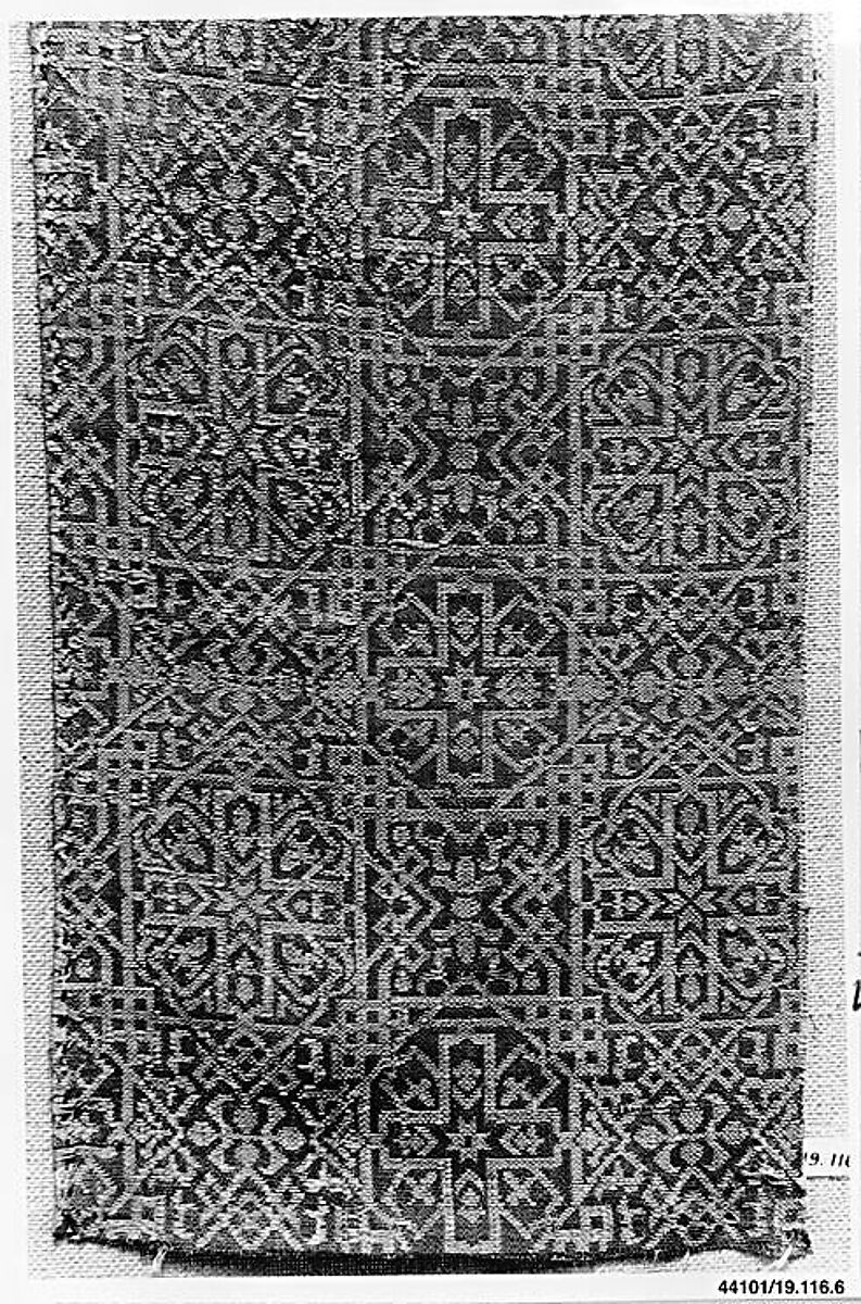 Textile Fragment, Silk; lampas