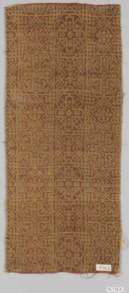 Textile Fragment, Silk; lampas