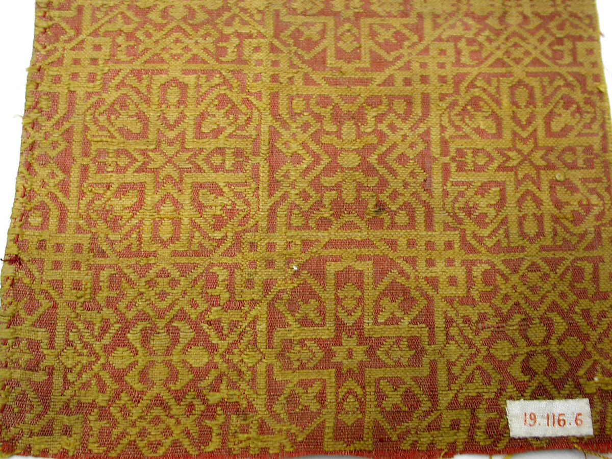 Textile Fragment, Silk; lampas