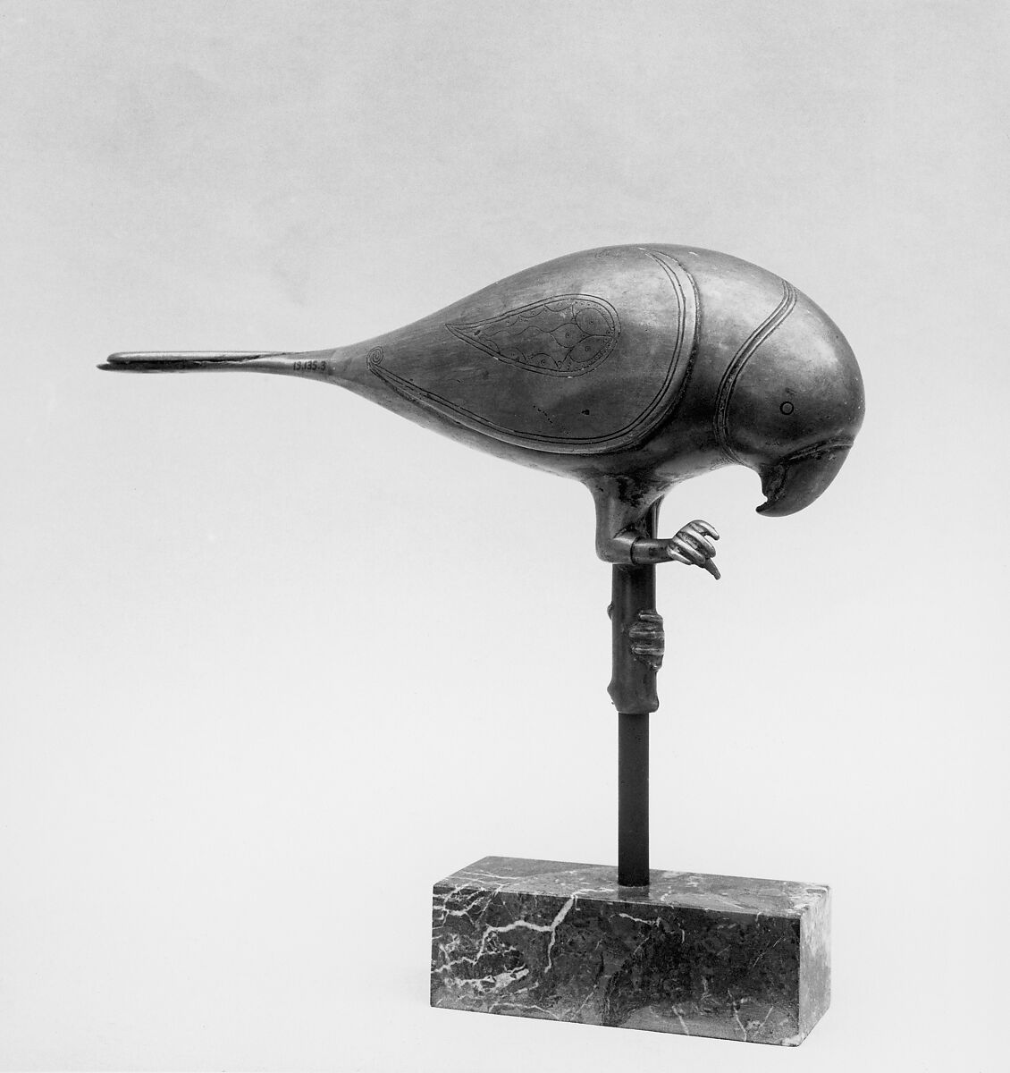 Finial in the Form of a Parrot, Brass