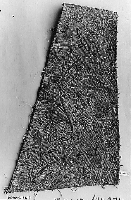 Textile Fragment, Silk; brocaded 