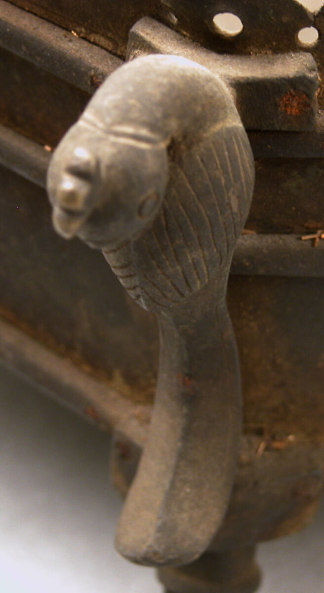 Brazier, Copper, brass mounts, iron bands