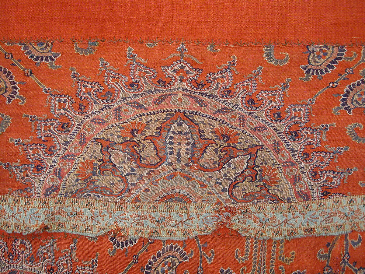 Shawl of Joined Fragments, Wool; tapestry weave, pieced