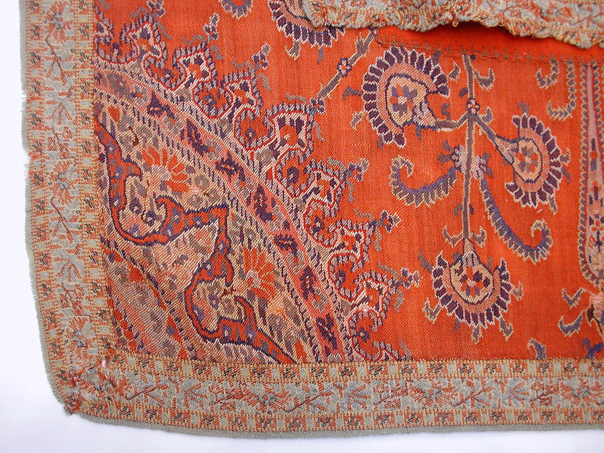 Shawl of Joined Fragments, Wool; tapestry weave, pieced