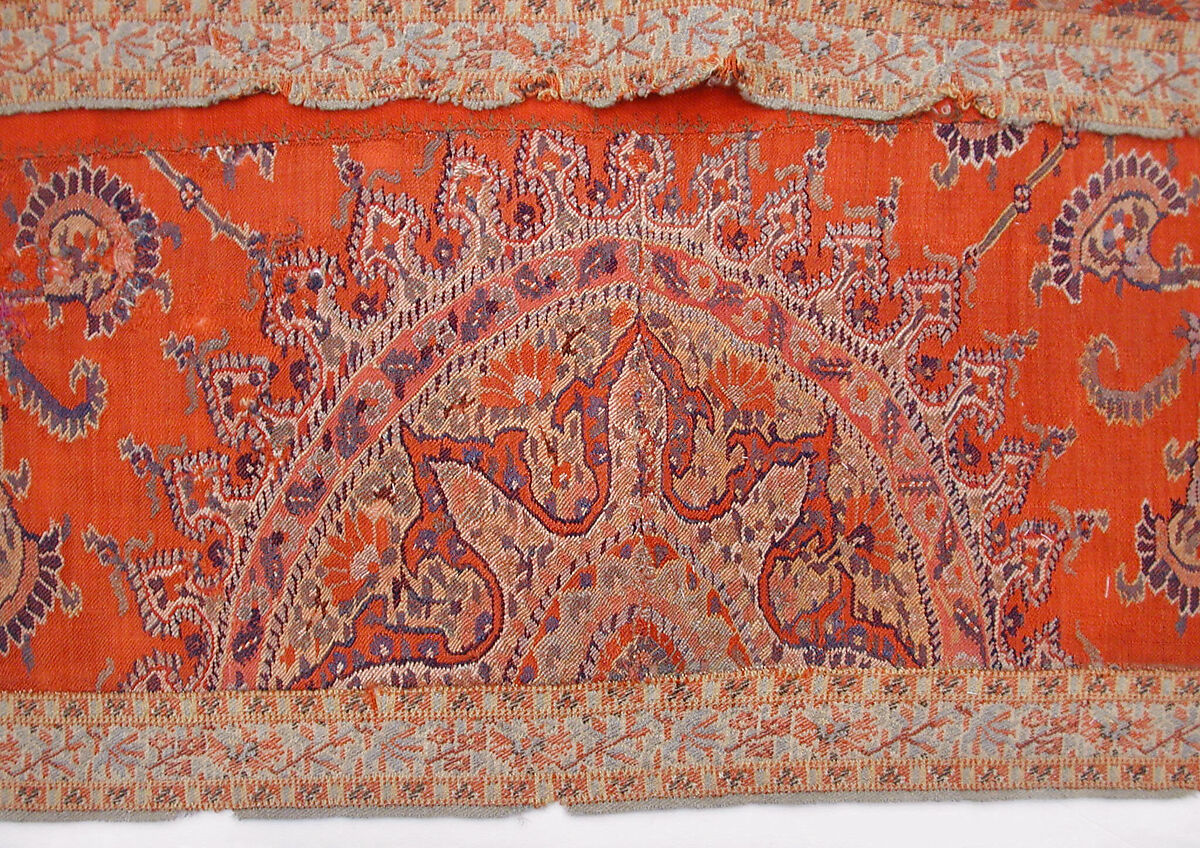 Shawl of Joined Fragments, Wool; tapestry weave, pieced