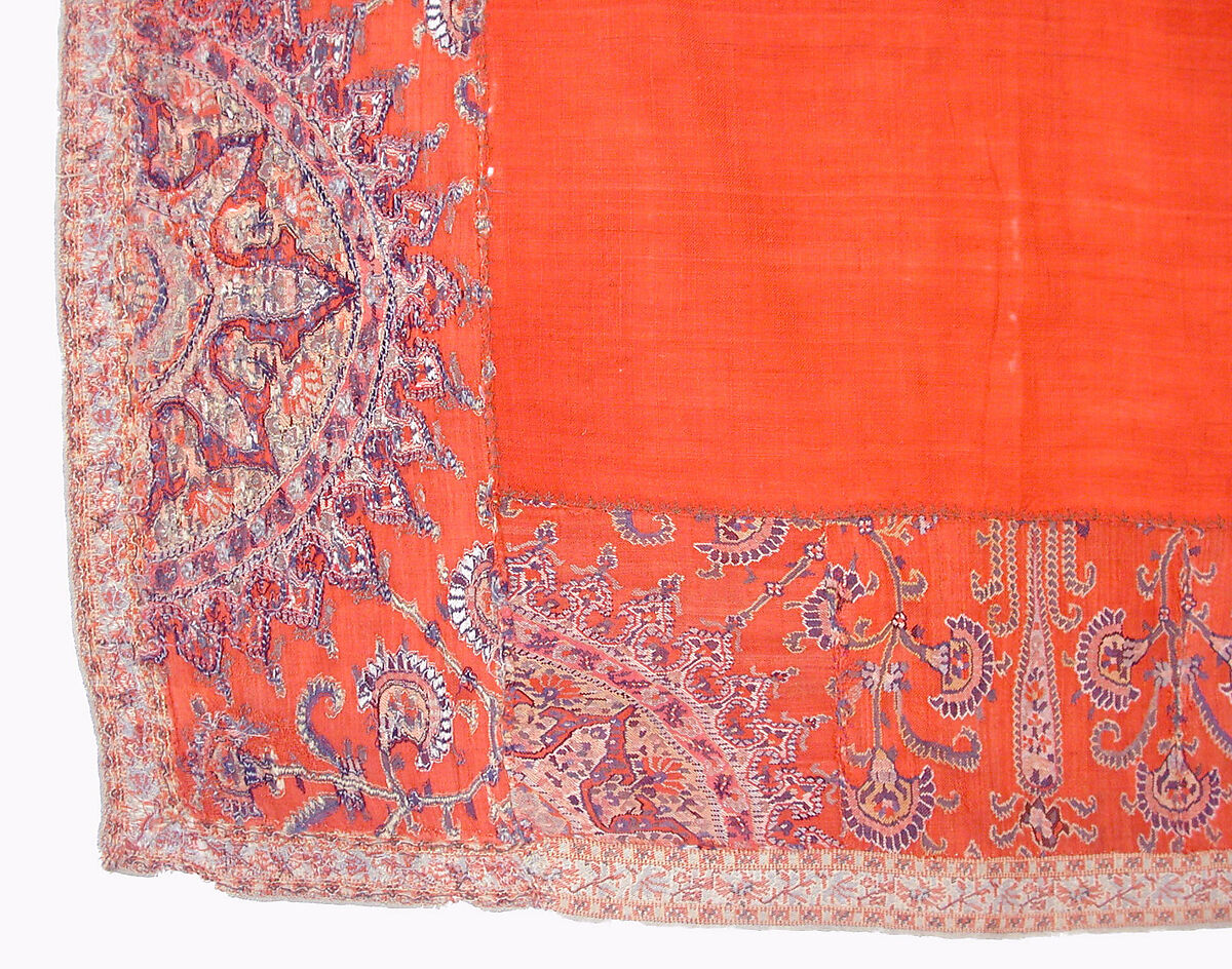 Shawl of Joined Fragments, Wool; tapestry weave, pieced