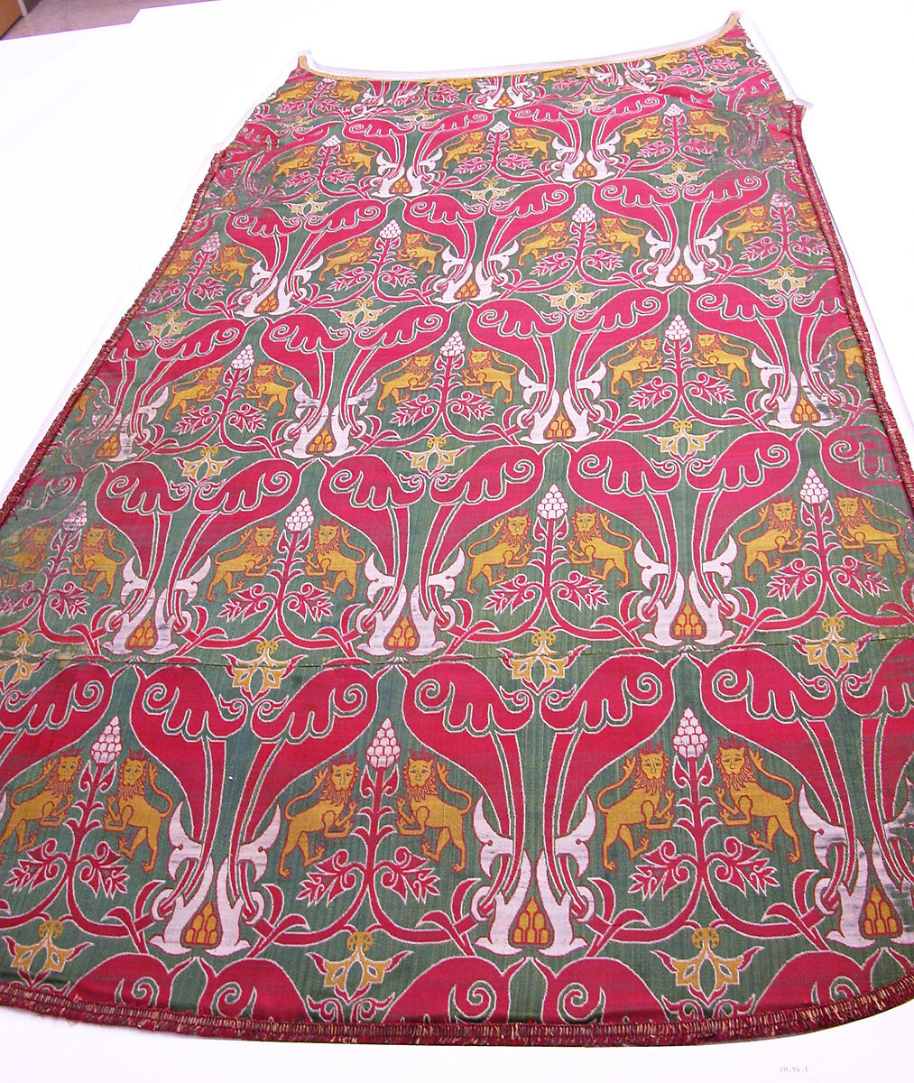 Fragment of Chasuble, Silk; lampas