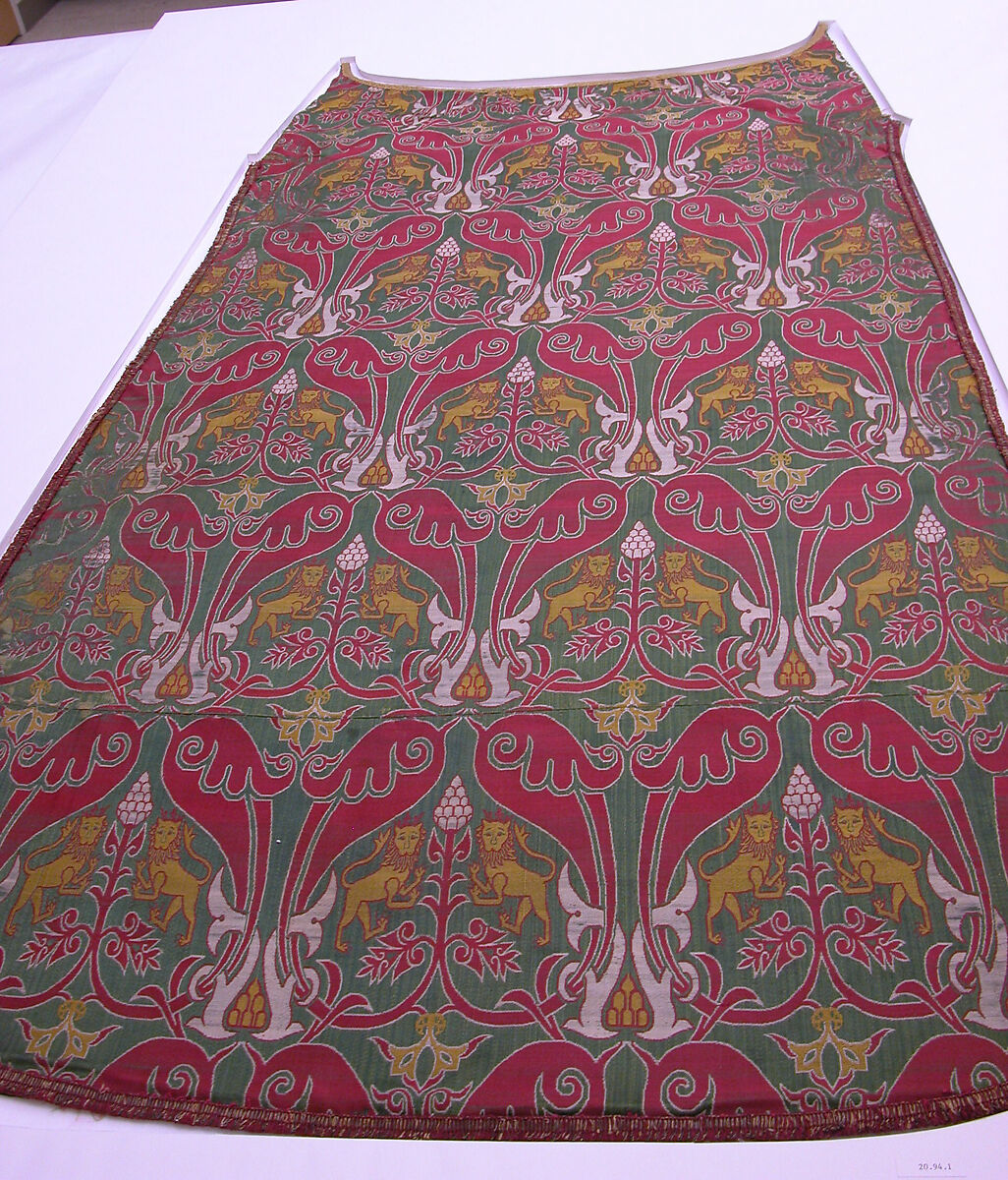 Fragment of Chasuble, Silk; lampas