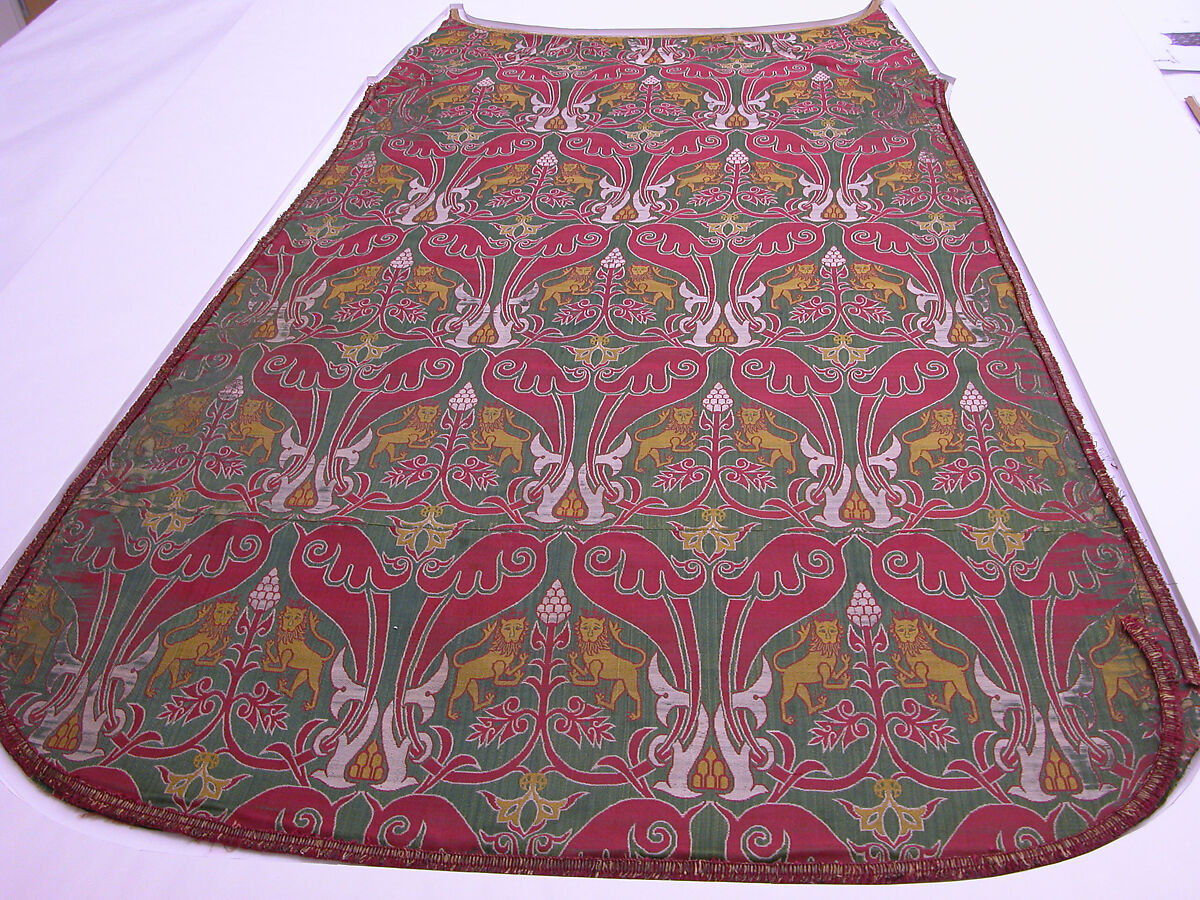 Fragment of Chasuble, Silk; lampas