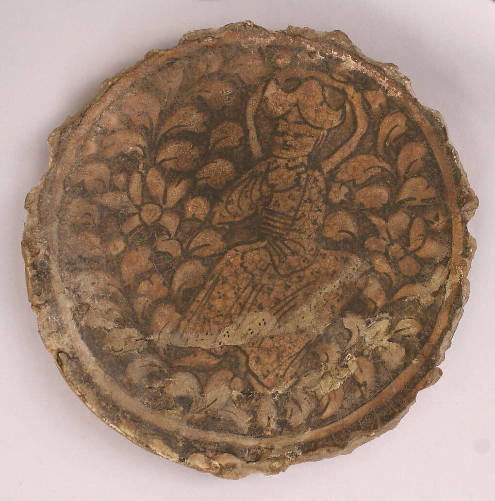 Fragment of a Bowl, Stonepaste; underglaze painted 