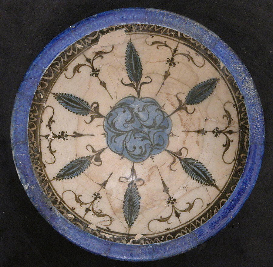 Bowl, Stonepaste; underglaze painted 