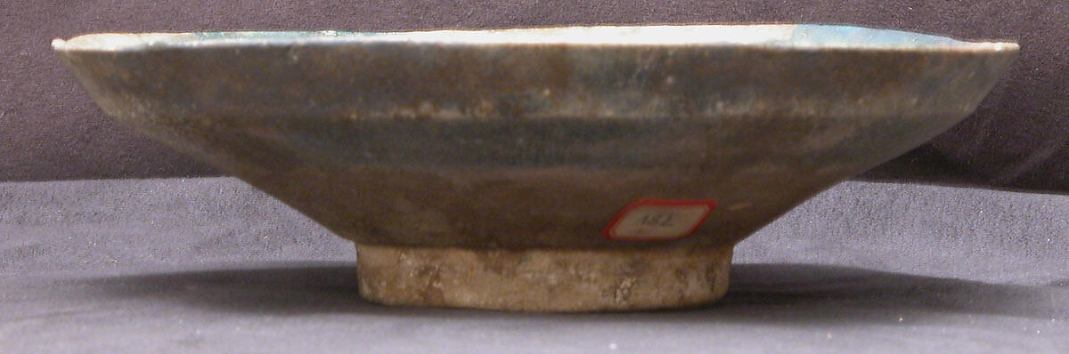 Dish, Stonepaste; glazed and inglaze painted