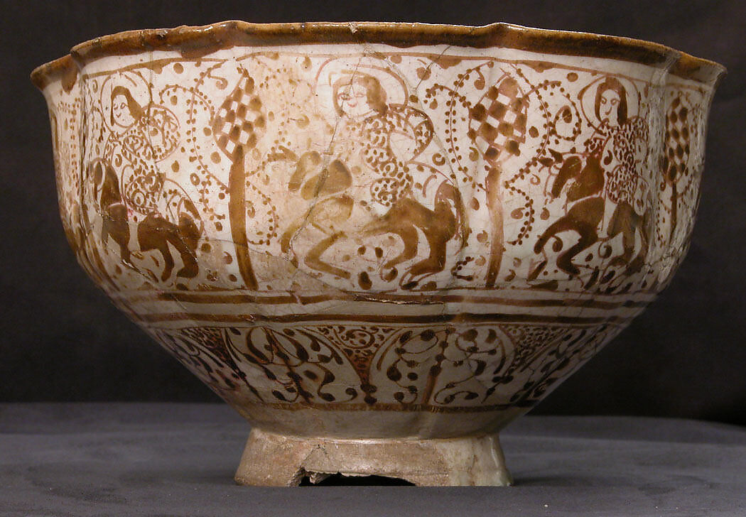 Bowl, Stonepaste; luster-painted 