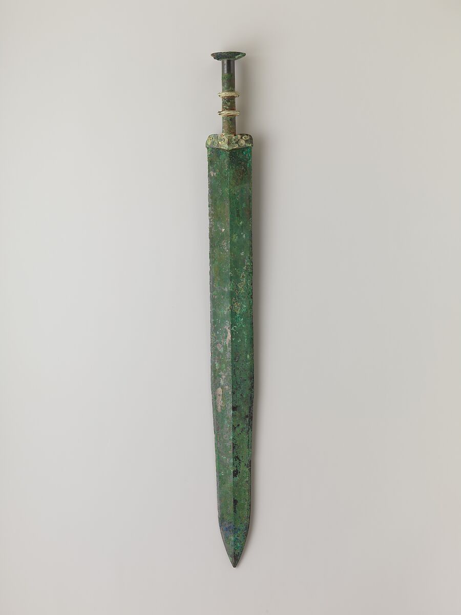 Sword, Bronze with inlay of turquoise, China
