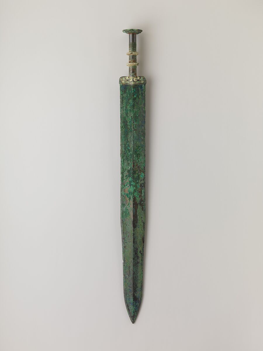 Sword, Bronze with inlay of turquoise, China 