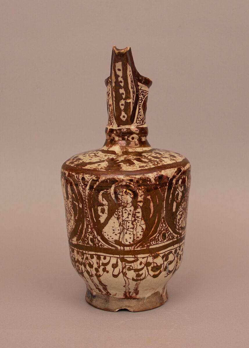 Ewer, Stonepaste; luster-painted