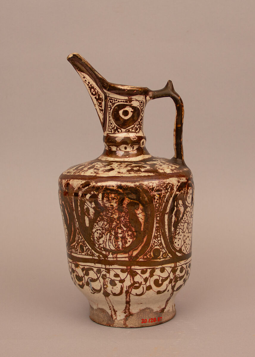 Ewer, Stonepaste; luster-painted