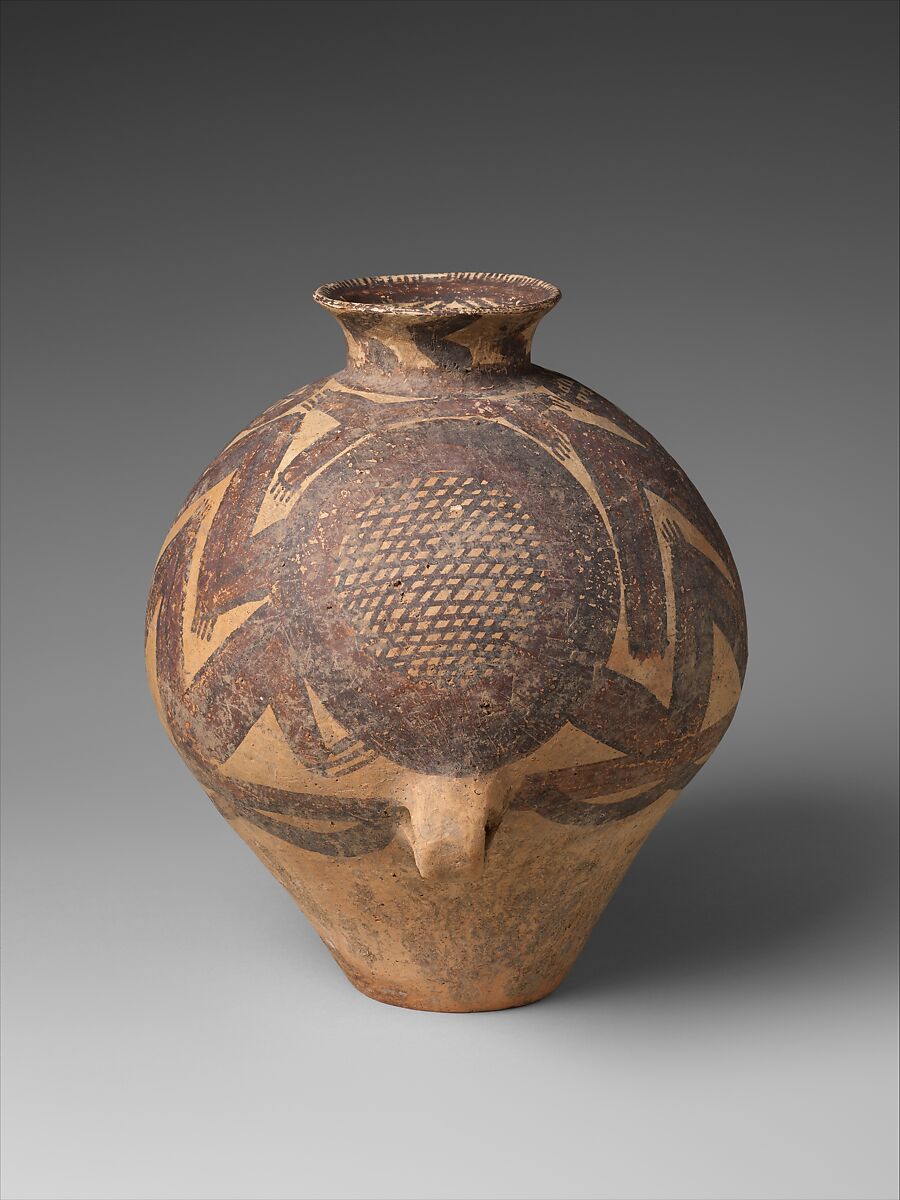 Jar (Guan), Earthenware with pigment, China
