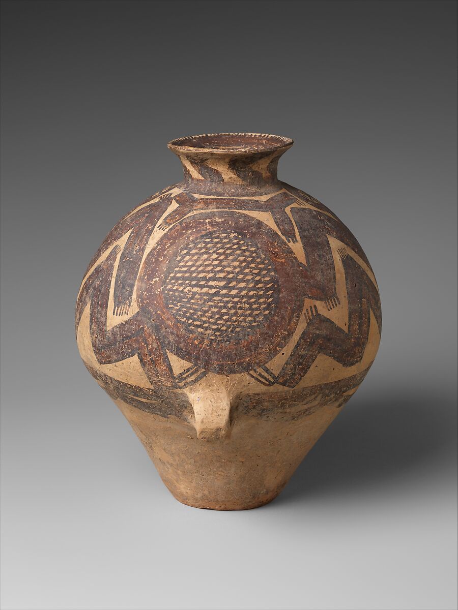 Jar (Guan), Earthenware with pigment, China