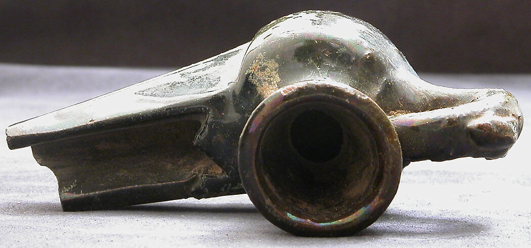 Lamp, Earthenware; glazed