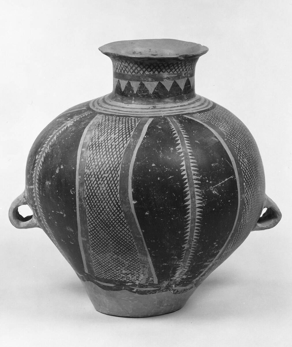 Jar (Guan), Earthenware with pigment, China 