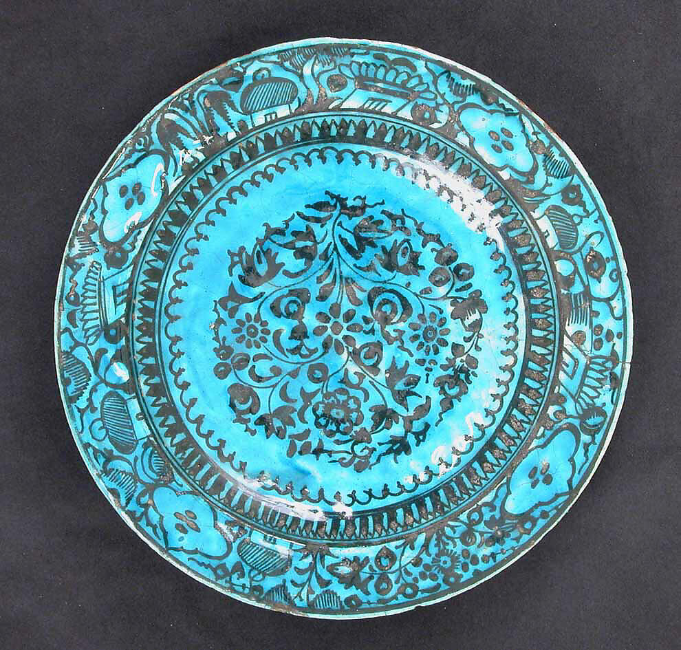 Dish, Stonepaste; glazed 