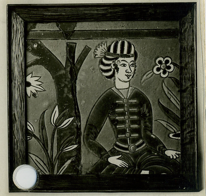 Tile, Stonepaste; glazed