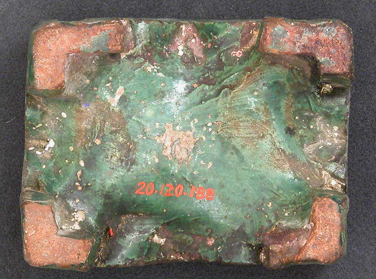 Inkstand, Earthenware; glazed