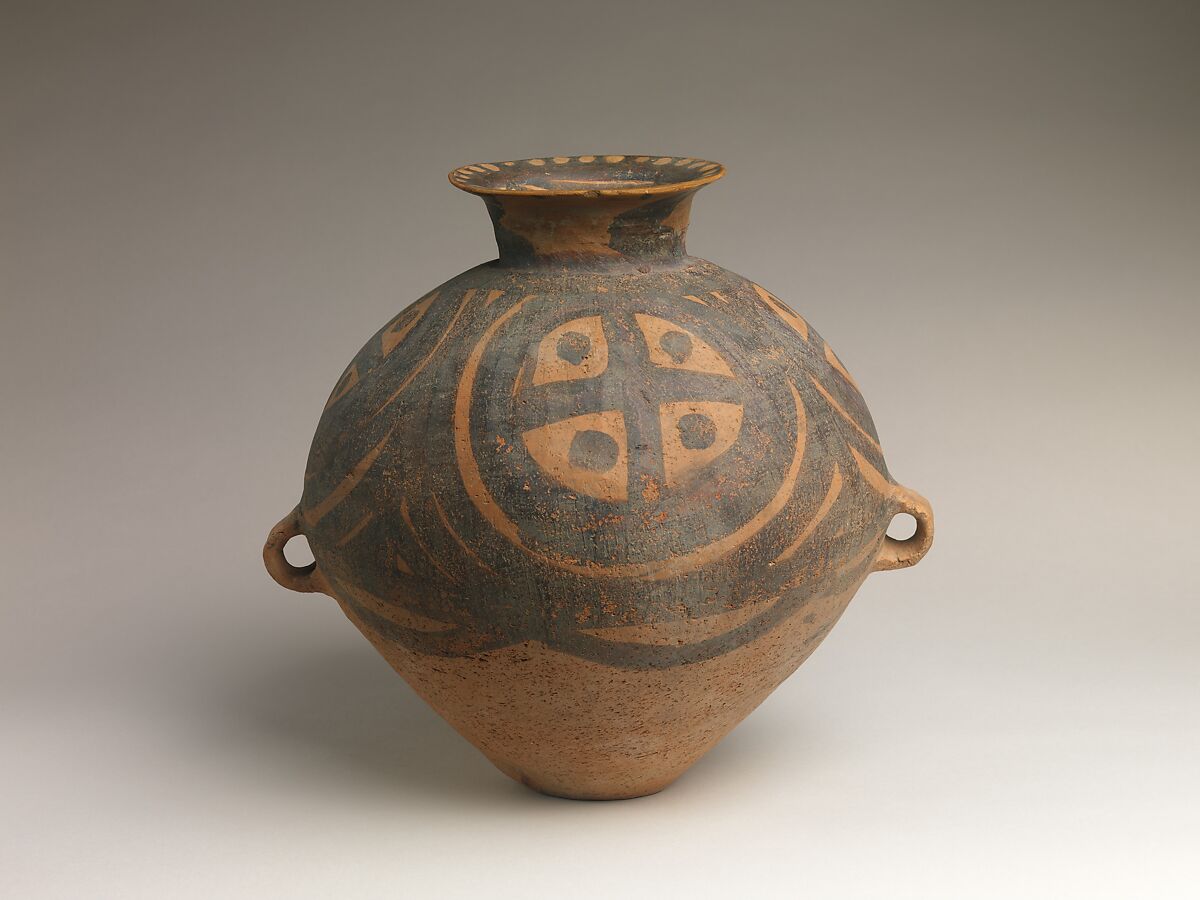 Jar (Guan), Earthenware with painted decoration, China