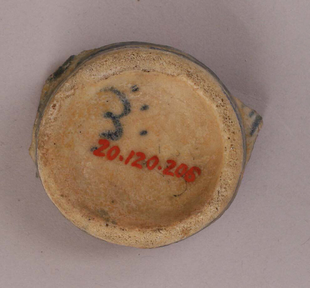 Ceramic Fragment, Stonepaste; underglaze painted